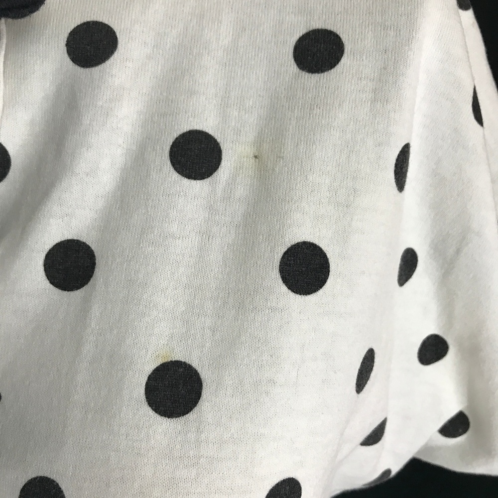 ❗️SOLD❗️80s/90s Cropped Polka Dot Top - Picture 6 of 8